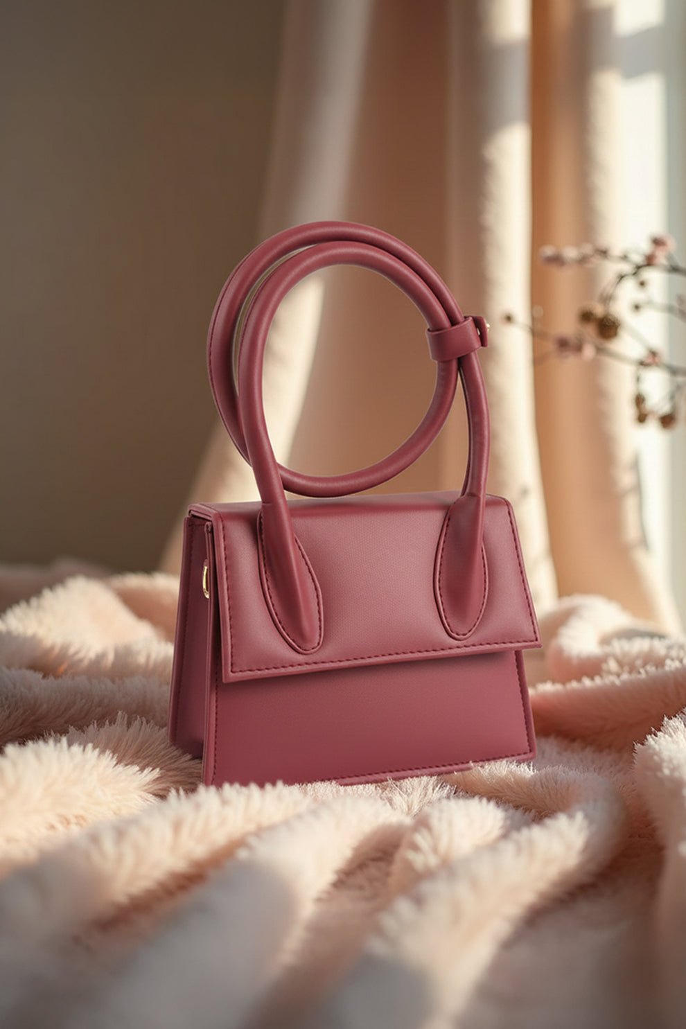 16_52d5f302-d59d-42ac-8141-20b0540c1ce2 HandBag - Wine Red - Image 1