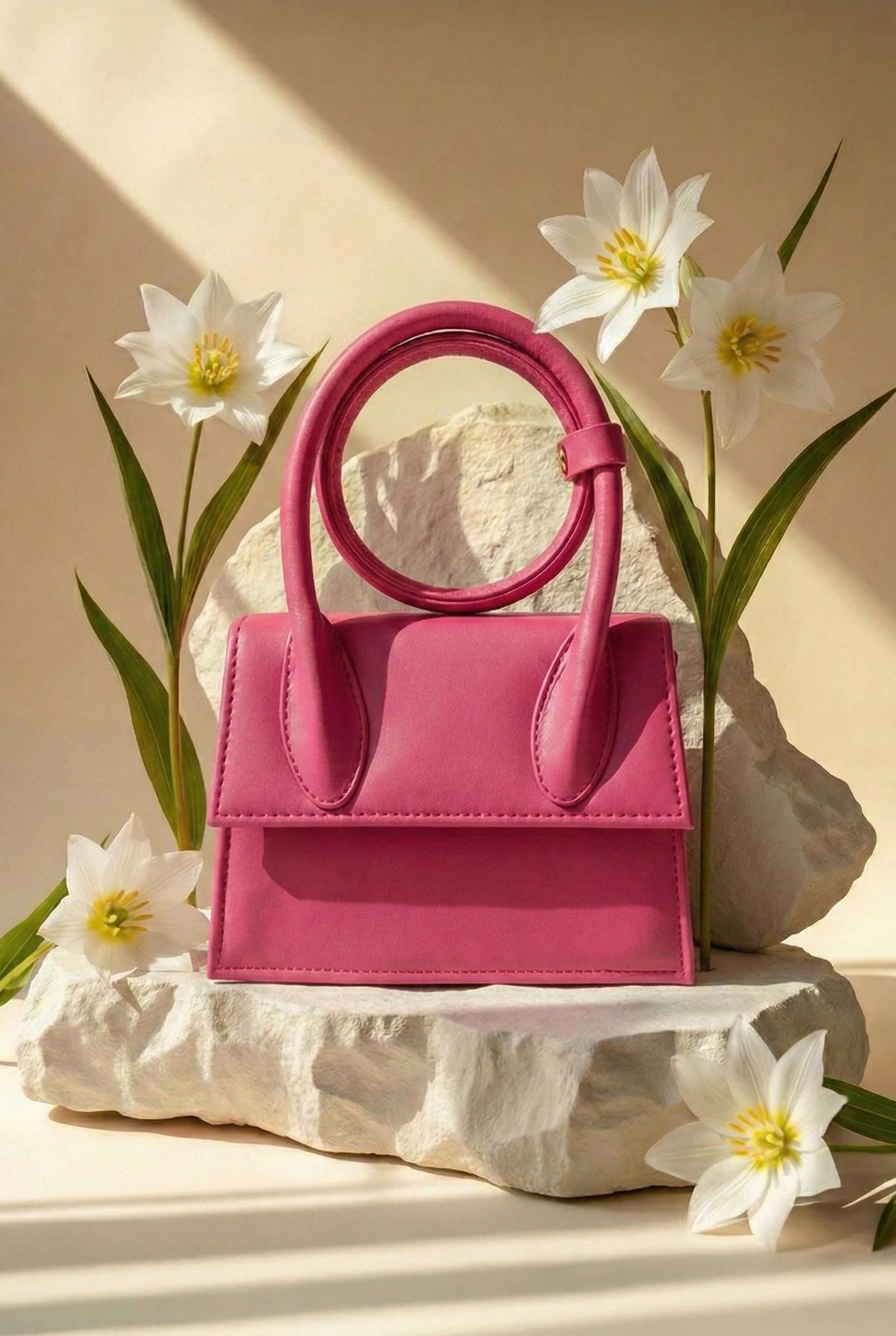 29_06c61319-5358-4743-9339-1ddba206baa6-1 HandBag - Raspberry Pink - Image 1